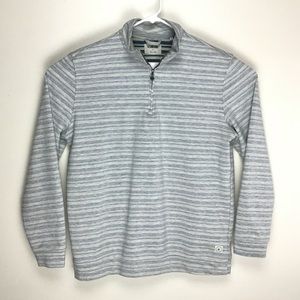Linksoul reverse stripe mens long sleeve quarter zip pullover XL